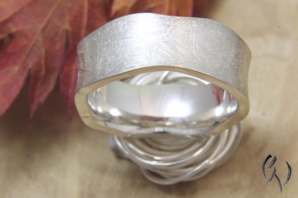 Ring Shasa, Silber 925/- mit Süßwasserperle